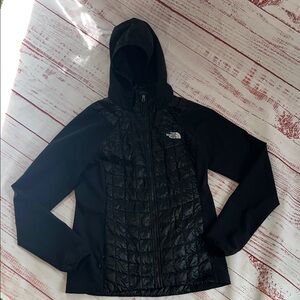 The North Face Black Quilted Hooded Jacket